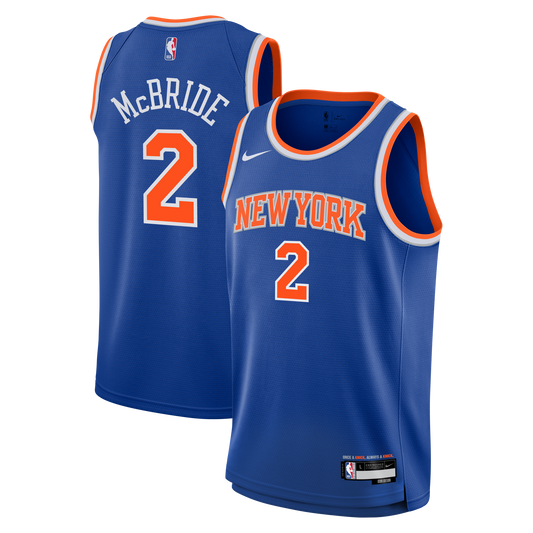 Youth New York Knicks Miles McBride Nike Blue Swingman Jersey - Icon Edition