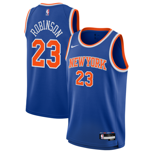 Youth New York Knicks Mitchell Robinson Nike Blue Swingman Jersey - Icon Edition