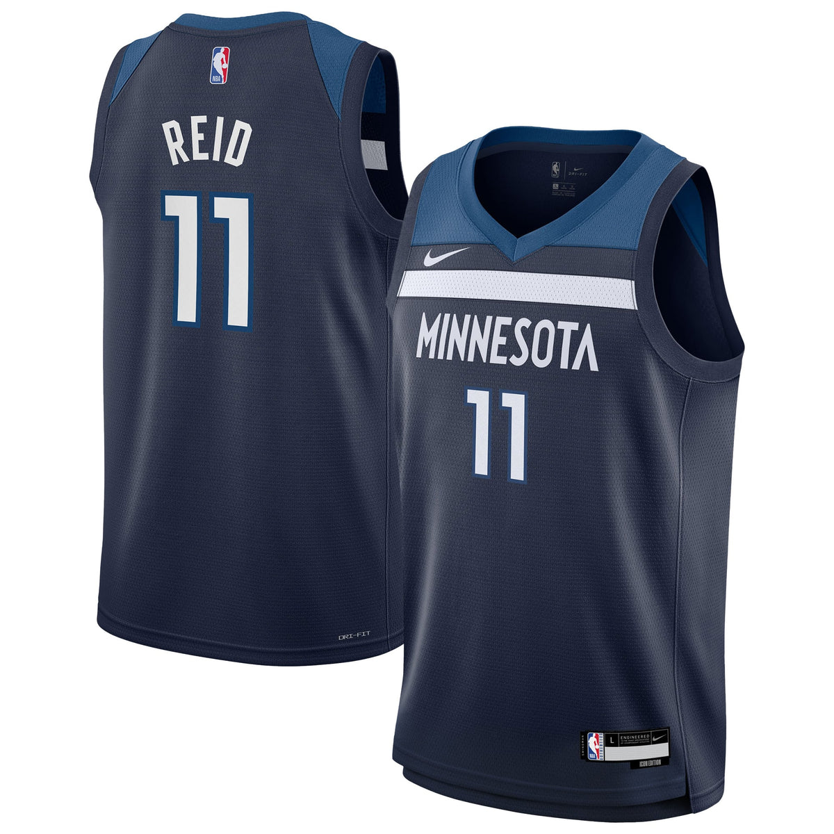 Youth Minnesota Timberwolves Naz Reid Nike Navy Swingman Jersey - Icon Edition