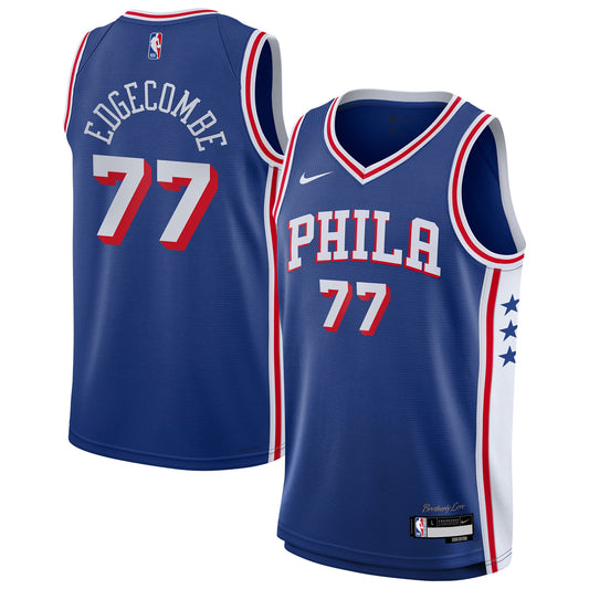 Youth Philadelphia 76ers VJ Edgecombe Nike Royal Swingman Jersey - Icon Edition